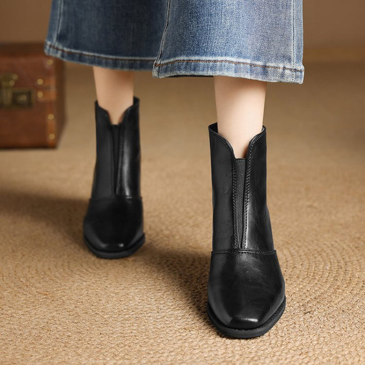 Chunky Heel Ankle Boots