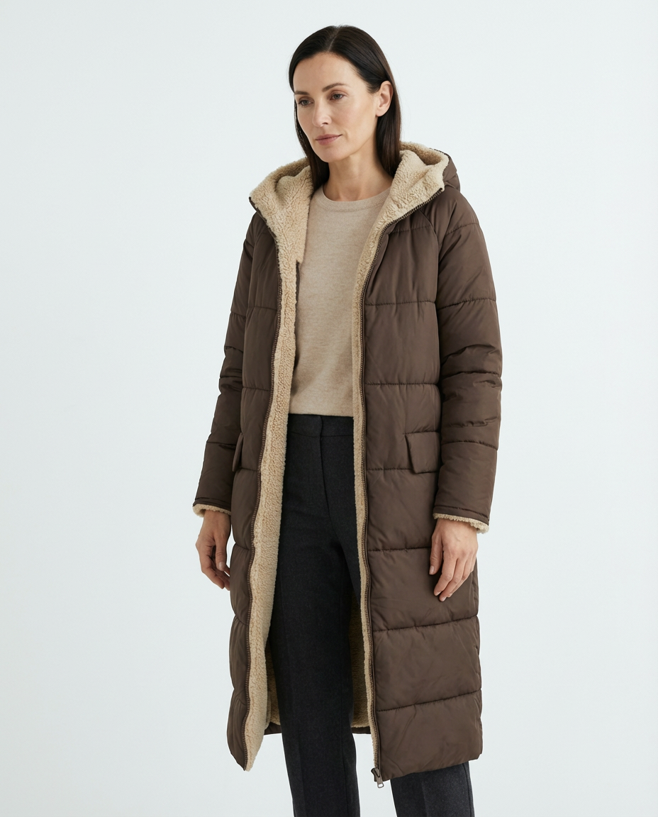 Brown Sherpa Winter Coat