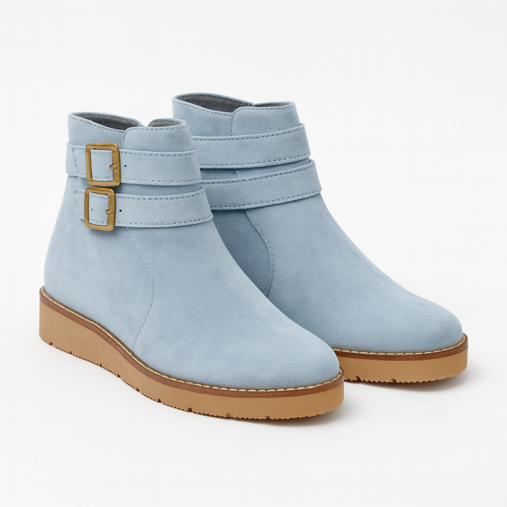 Double Buckle Ankle Boots