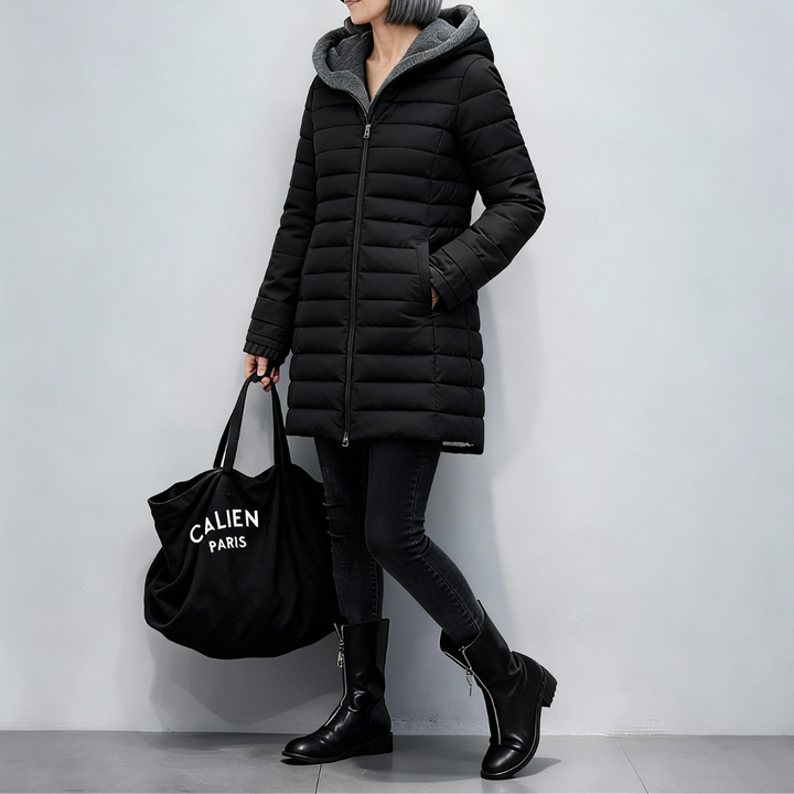 Fleece Lined Black Puffer Coat