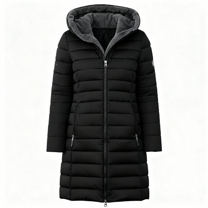 Fleece Lined Black Puffer Coat