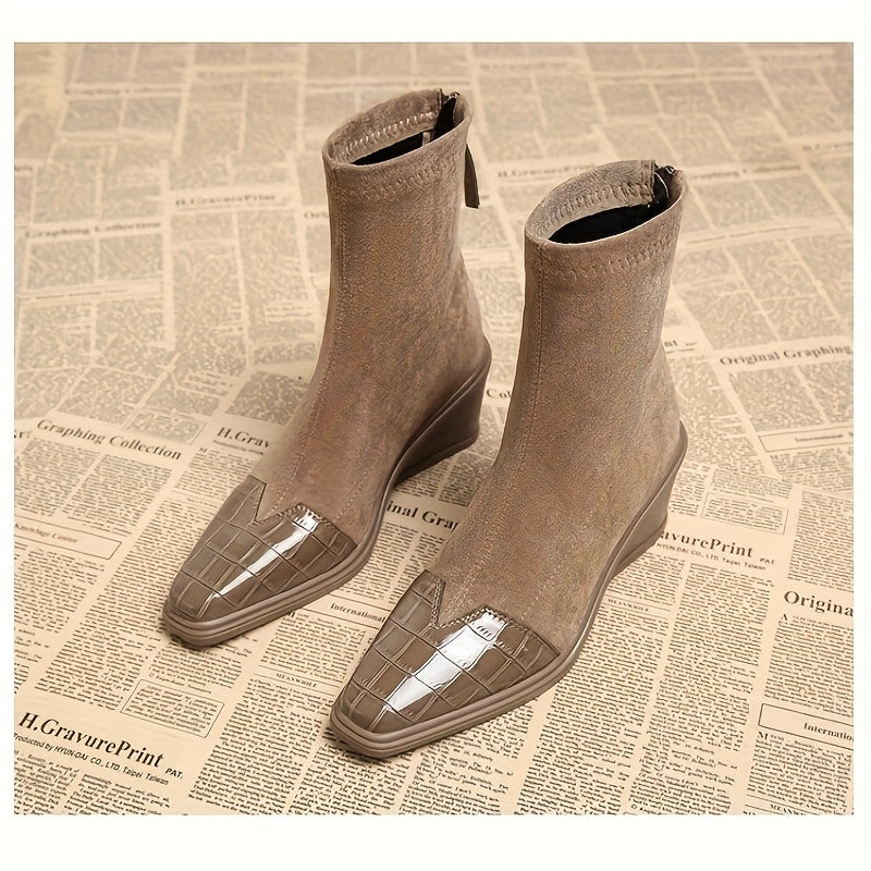 Back Zip Design Boots