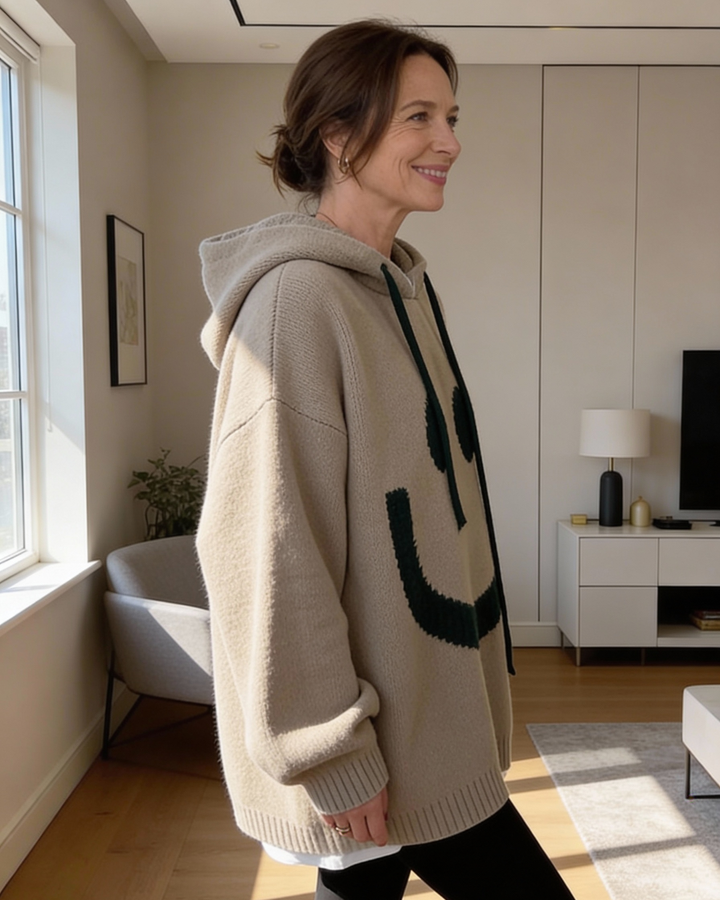 Oversized Smile Hoodie