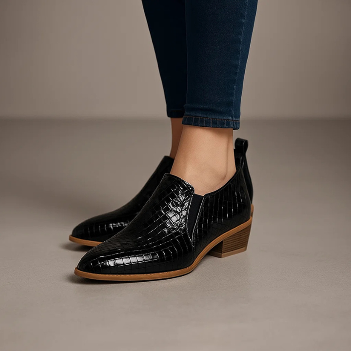 Braided Slip On Ankle Boots