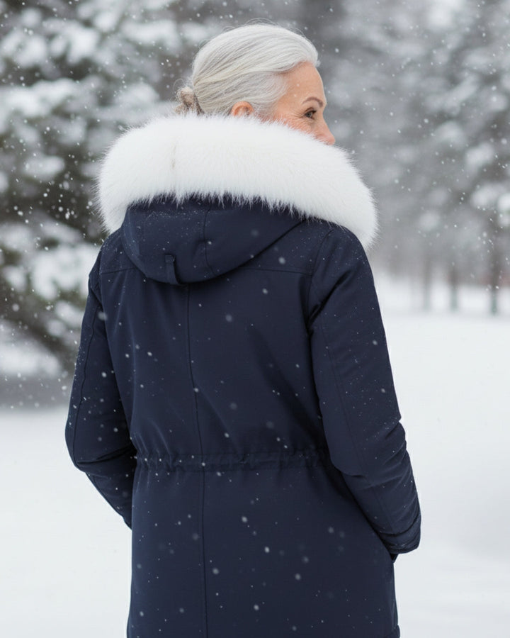 White Fur Hooded Parka