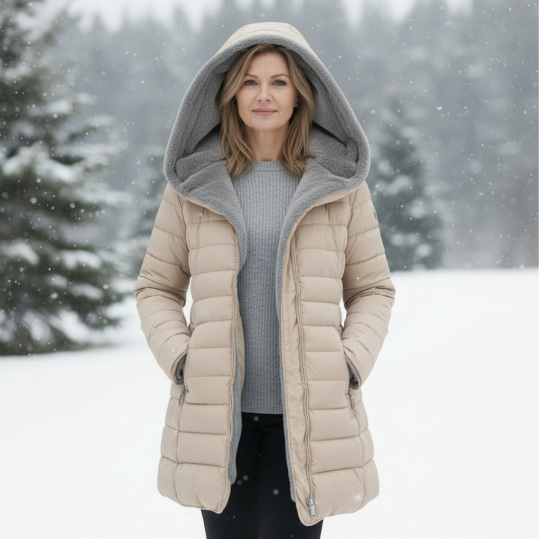 Apricot Soft-Lined Padded Jacket
