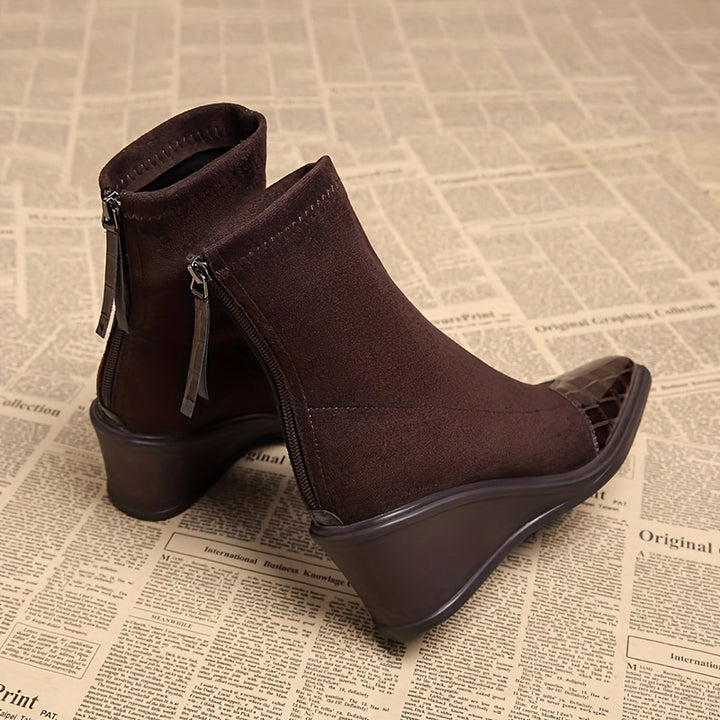 Back Zip Design Boots