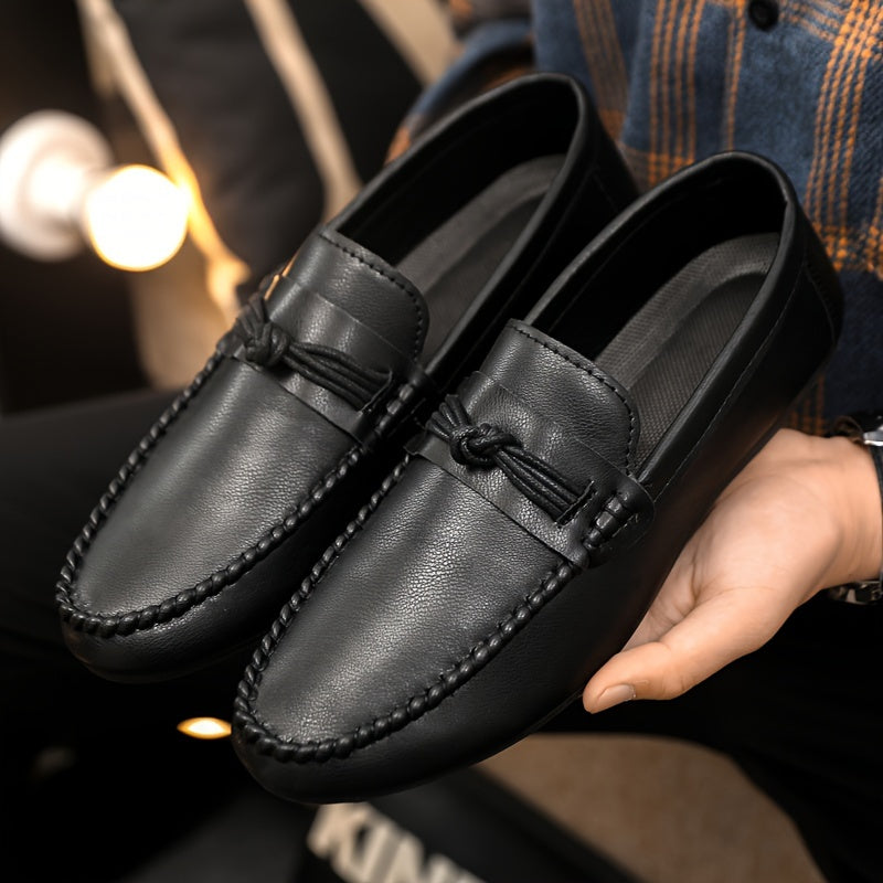 Casual Solid Color Low Top Slip On Business Shoes