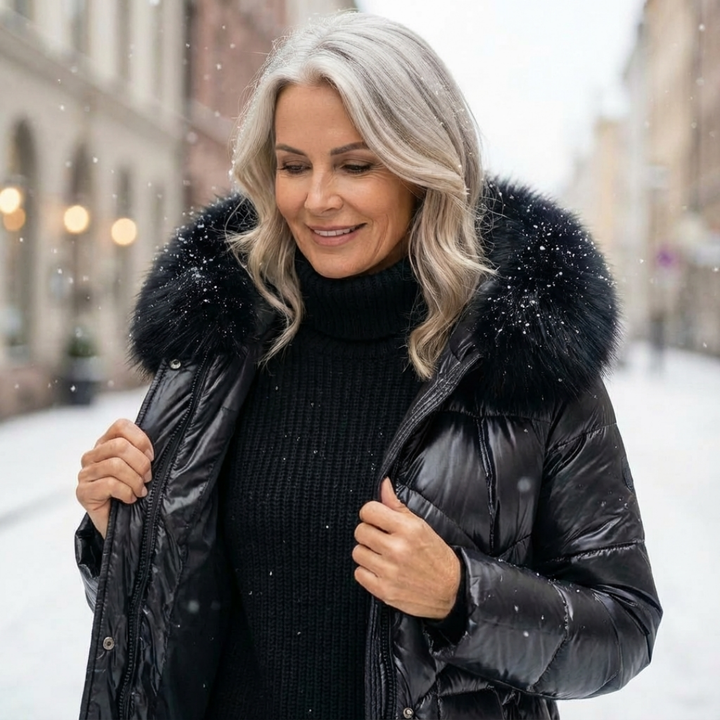 Fur Hooded Down Jacket