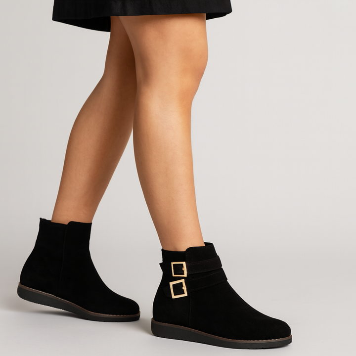 Double Buckle Ankle Boots