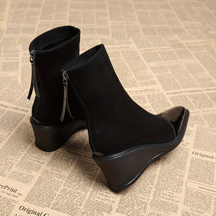 Back Zip Design Boots