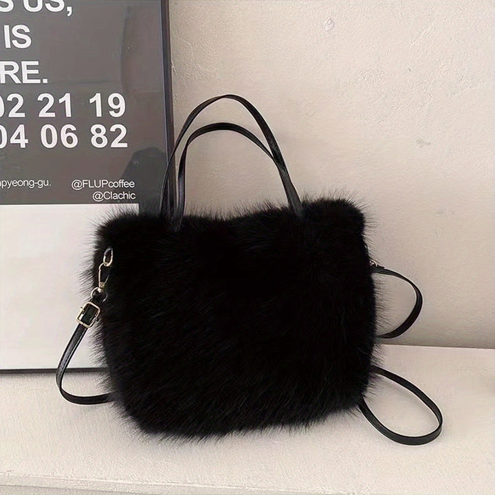 Plush Faux Fur Crossbody Bag