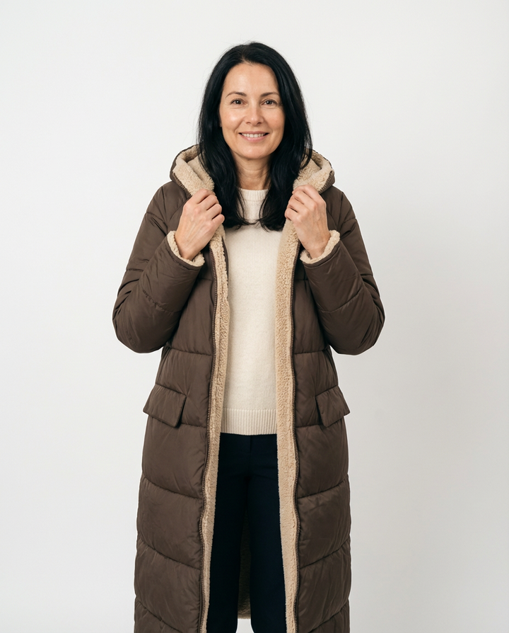Brown Sherpa Winter Coat