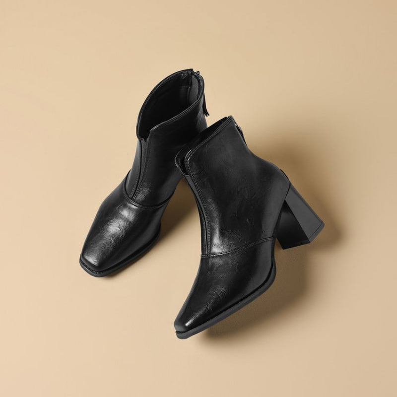Chunky Heel Ankle Boots