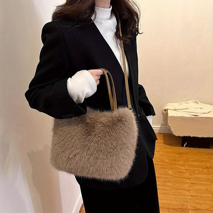 Plush Faux Fur Crossbody Bag