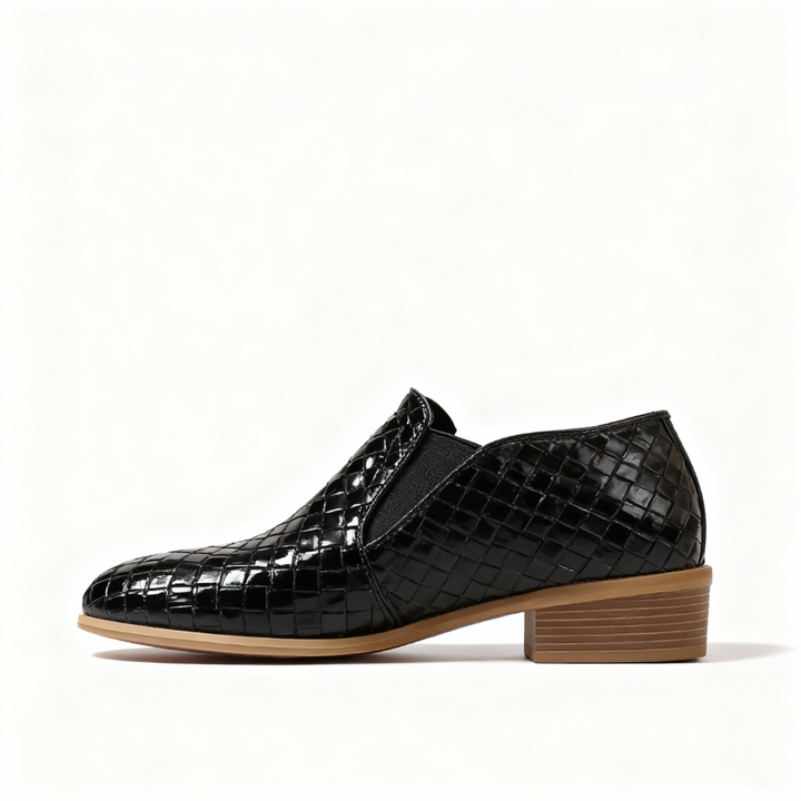 Braided Slip On Ankle Boots