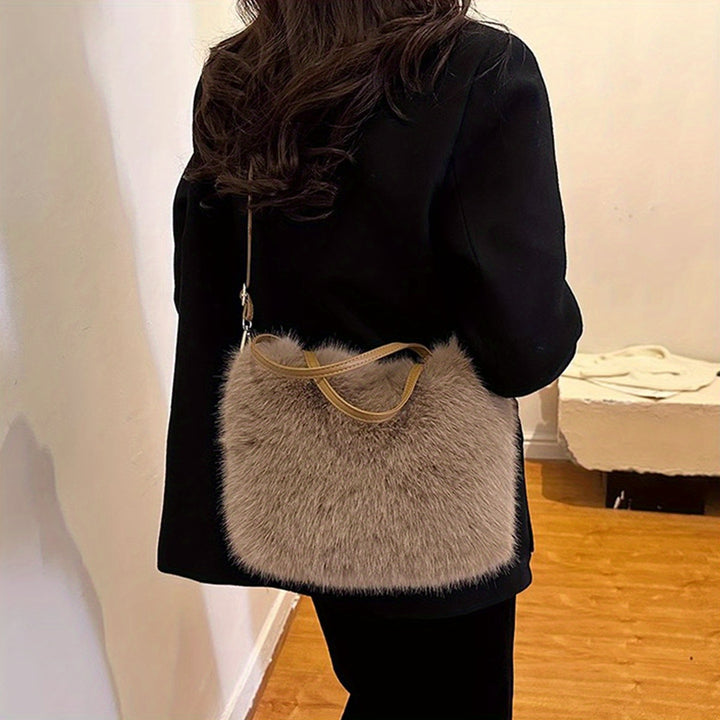 Plush Faux Fur Crossbody Bag
