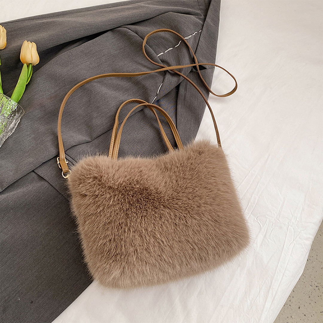 Plush Faux Fur Crossbody Bag