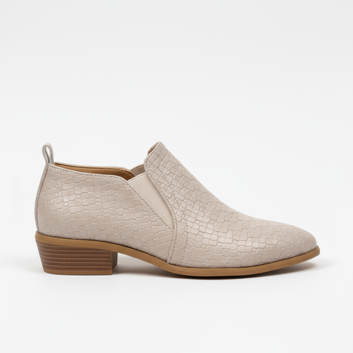 Braided Slip On Ankle Boots