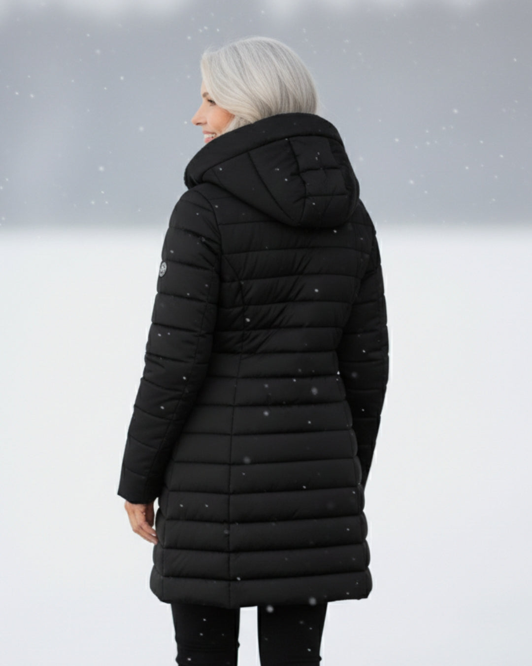 Black Soft-Lined Padded Jacket