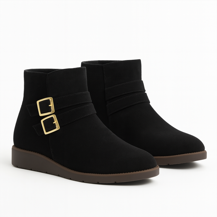 Double Buckle Ankle Boots