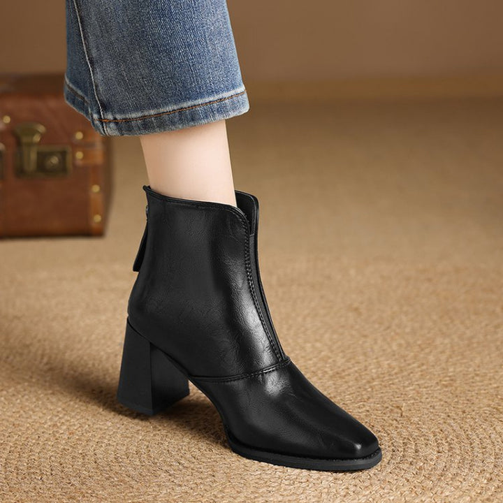 Chunky Heel Ankle Boots