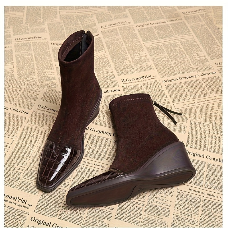 Back Zip Design Boots