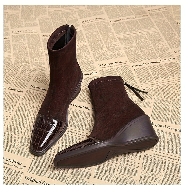 Back Zip Design Boots