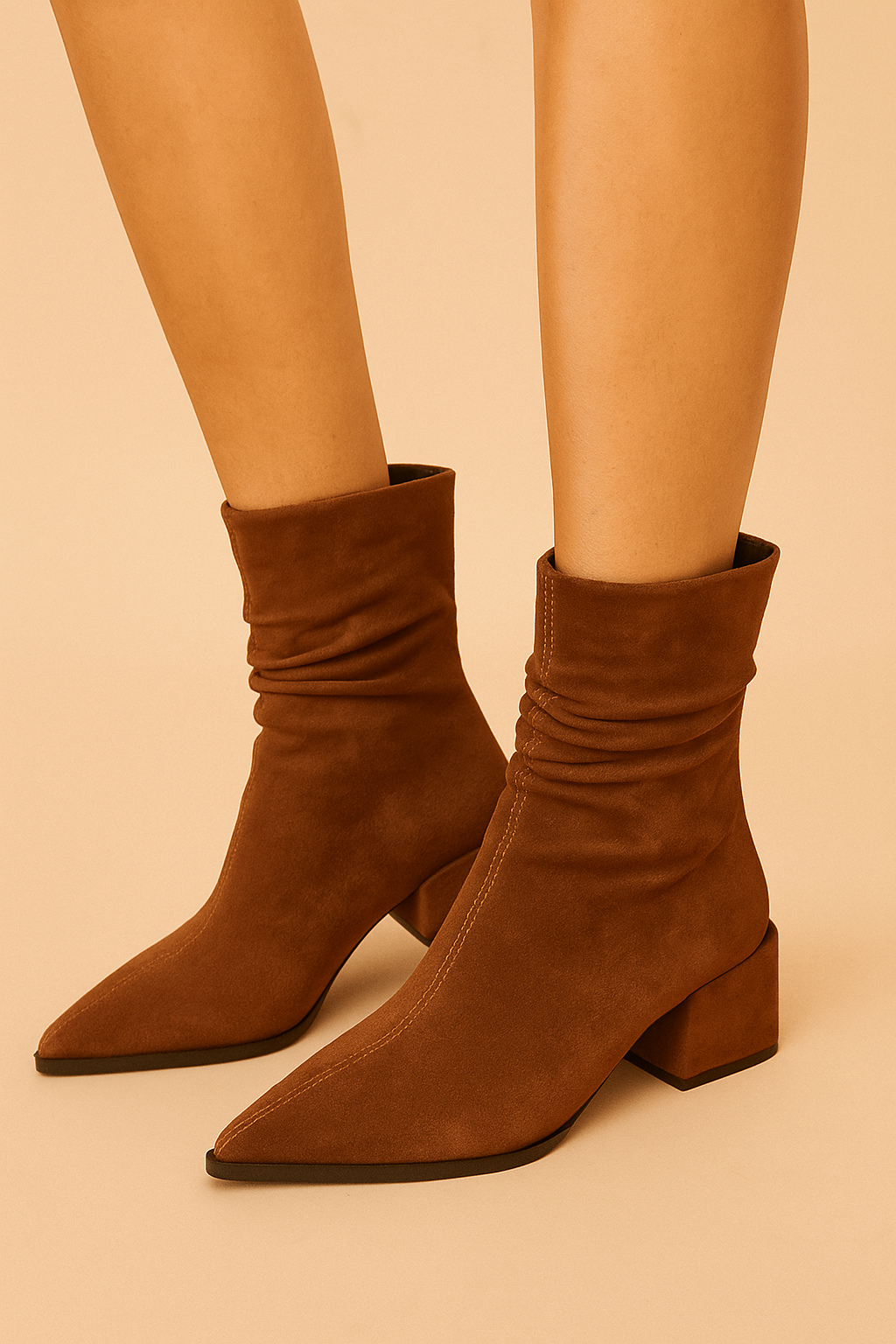 Low Block Pointed Boots