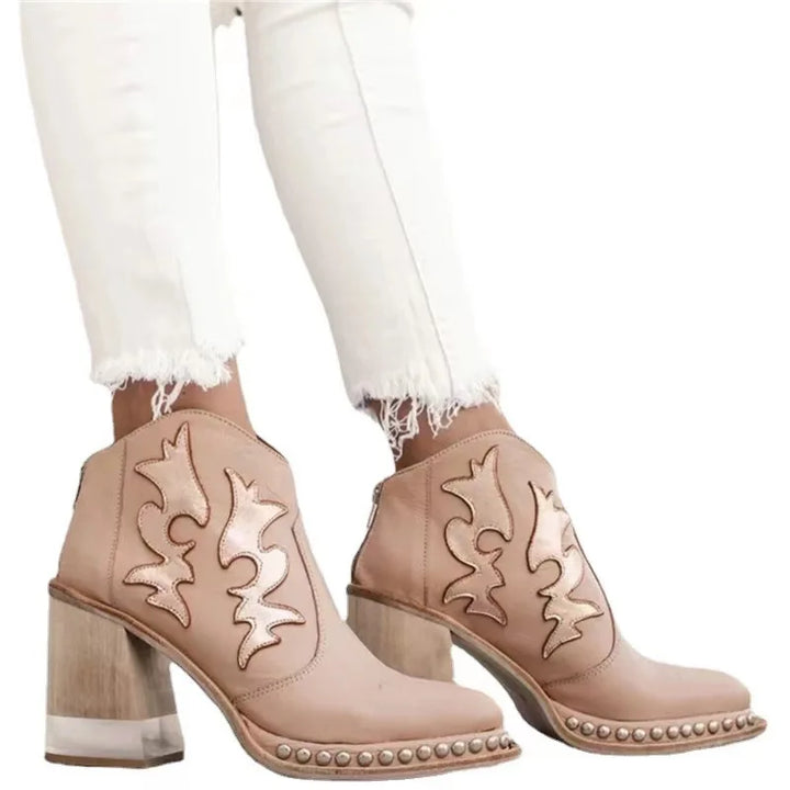 Design V-Shape Ankle Boots