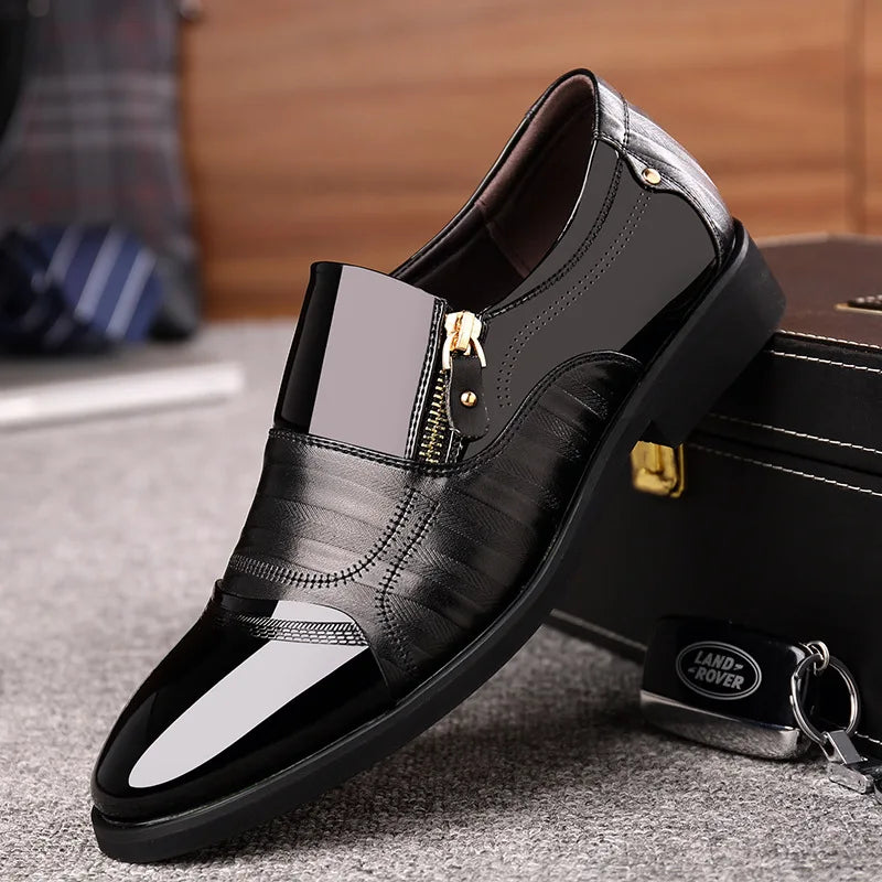 Side Zipper Pointed Shoes