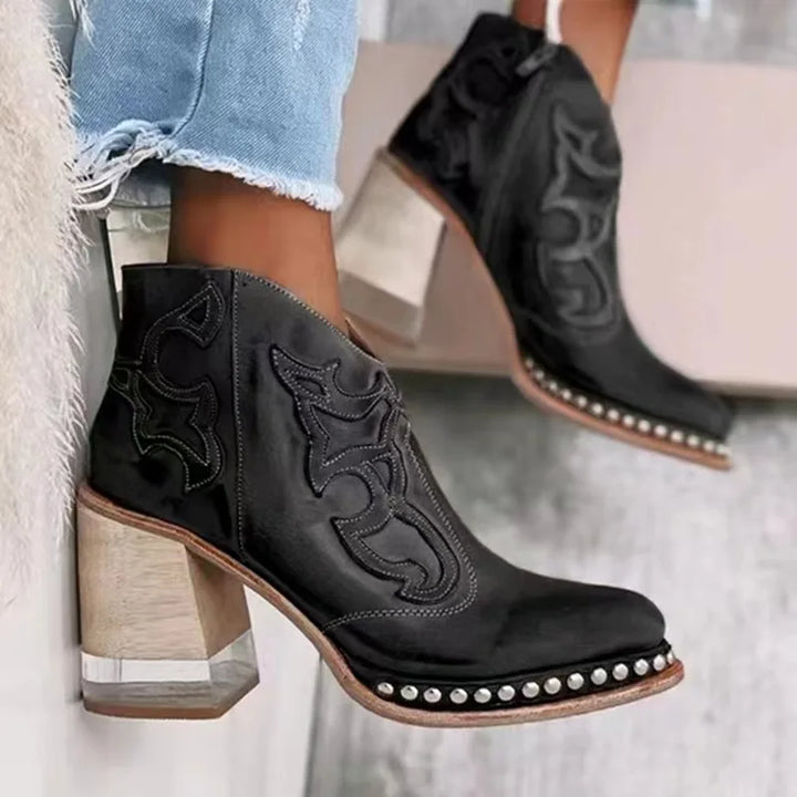 Design V-Shape Ankle Boots