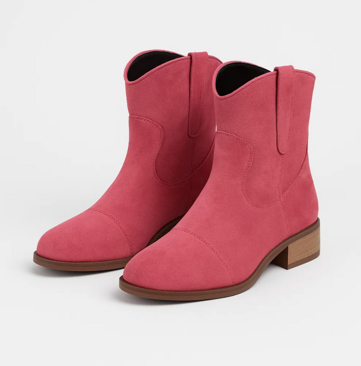 Block Heel Pointed Boots