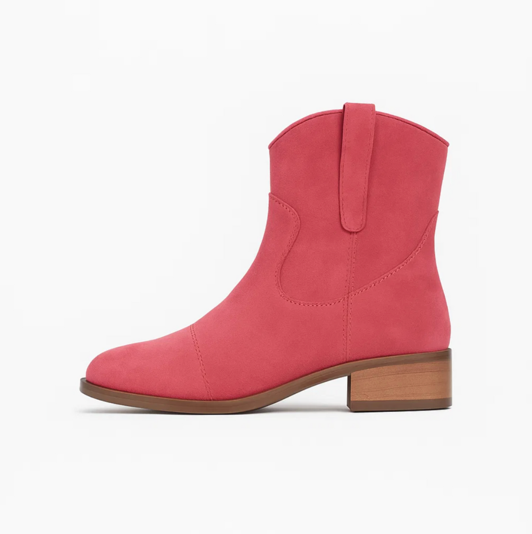 Block Heel Pointed Boots