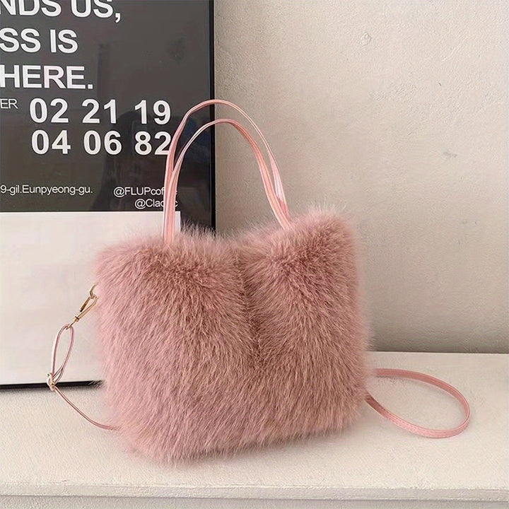 Plush Faux Fur Crossbody Bag