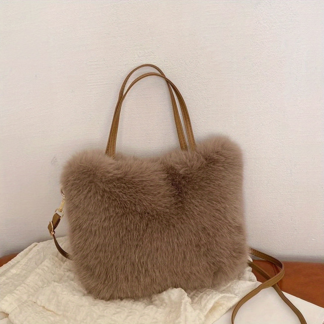 Plush Faux Fur Crossbody Bag
