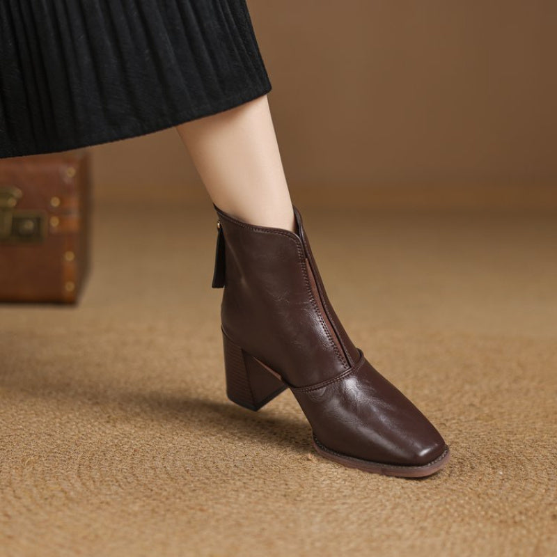 Chunky Heel Ankle Boots