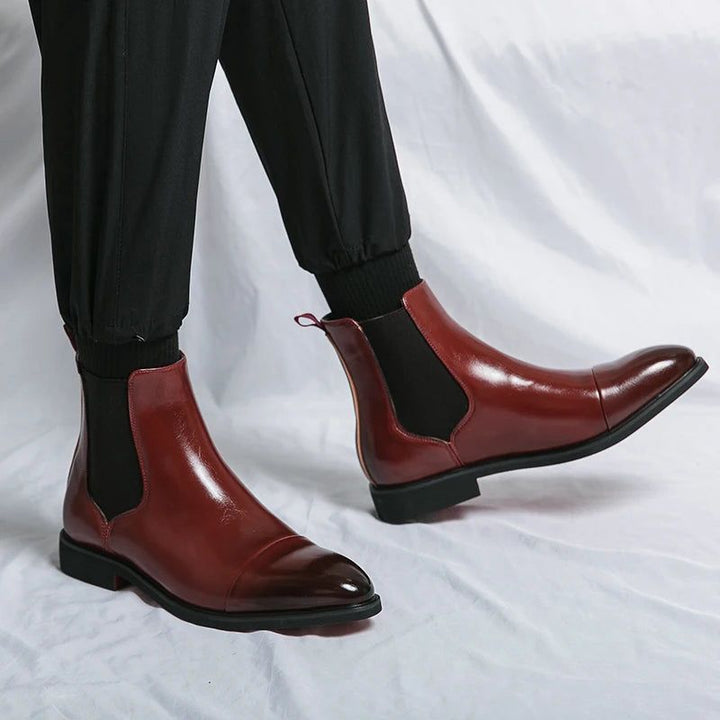 Round Toe Slip-On Mens Boots