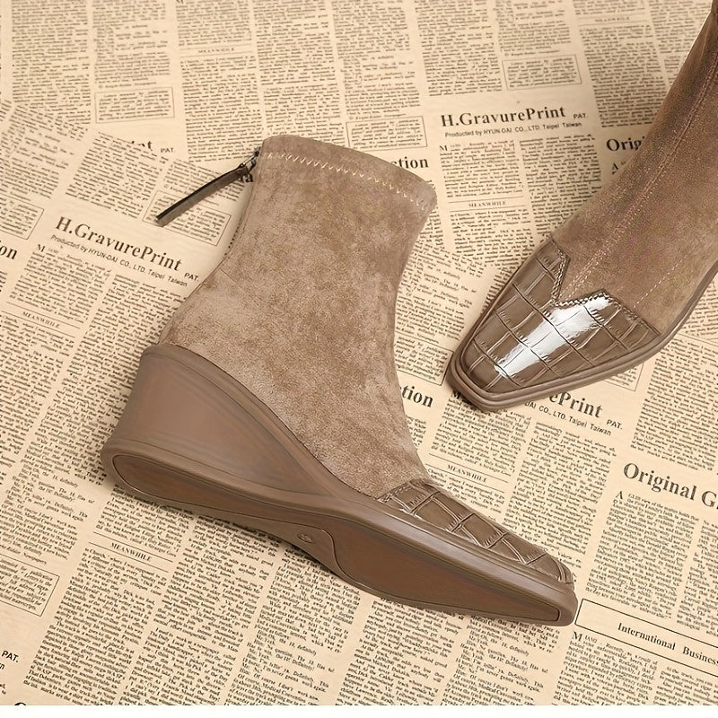 Back Zip Design Boots