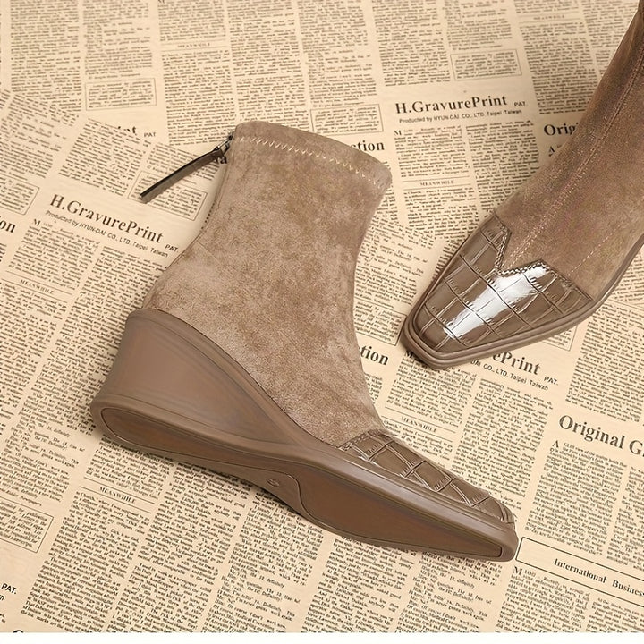 Back Zip Design Boots