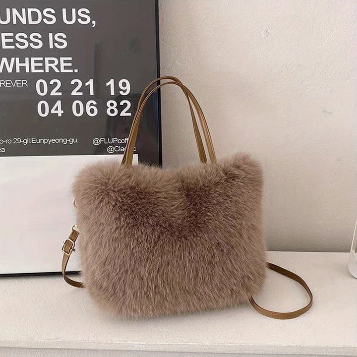 Plush Faux Fur Crossbody Bag