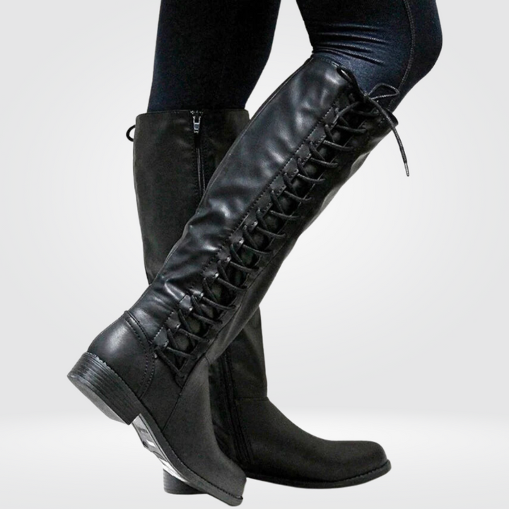 Side Lace High Boots