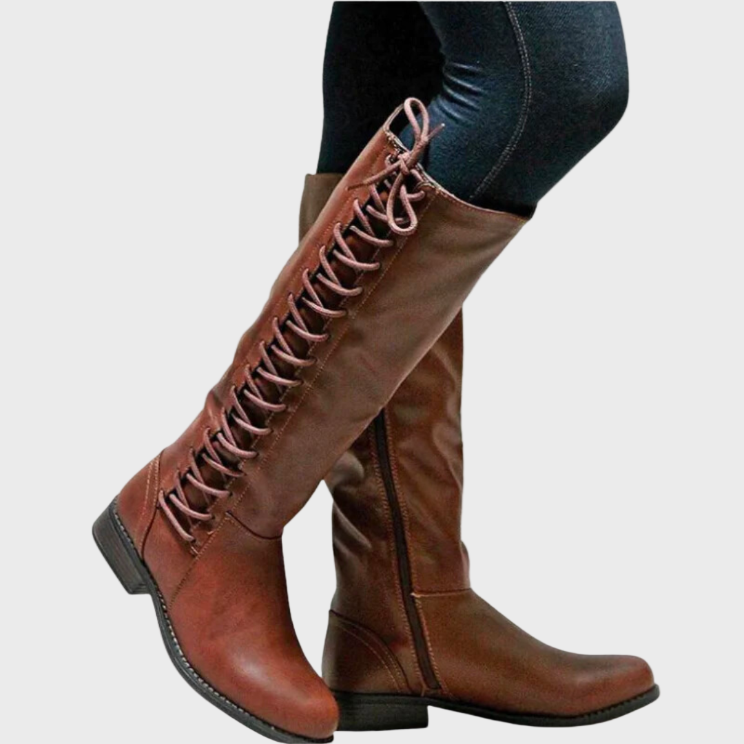 Side Lace High Boots
