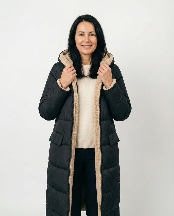 Black Sherpa Winter Coat