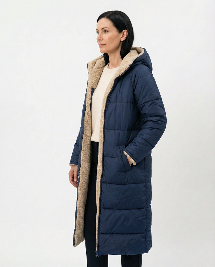 Blue Sherpa Winter Coat