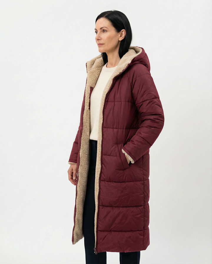 Red Sherpa Winter Coat