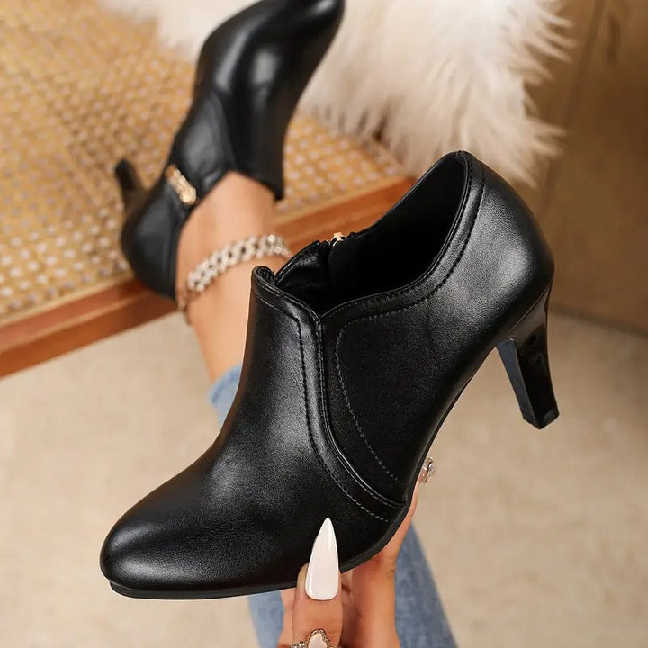 Zip Heeled Boots