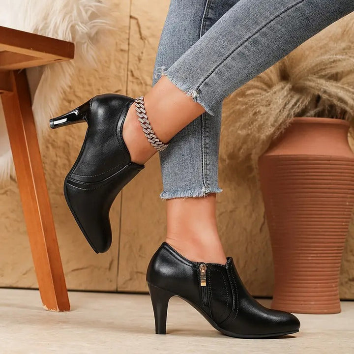 Zip Heeled Boots