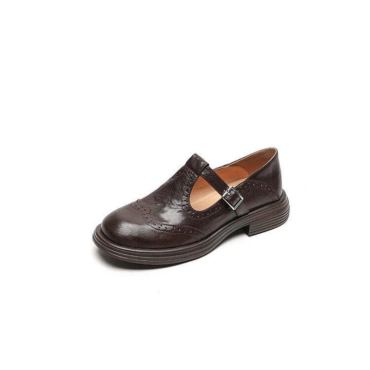 Brogue Design Round Toe Shoes